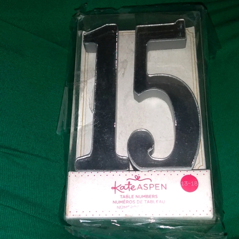 Kate Aspen Mirror Table Numbers 13-18